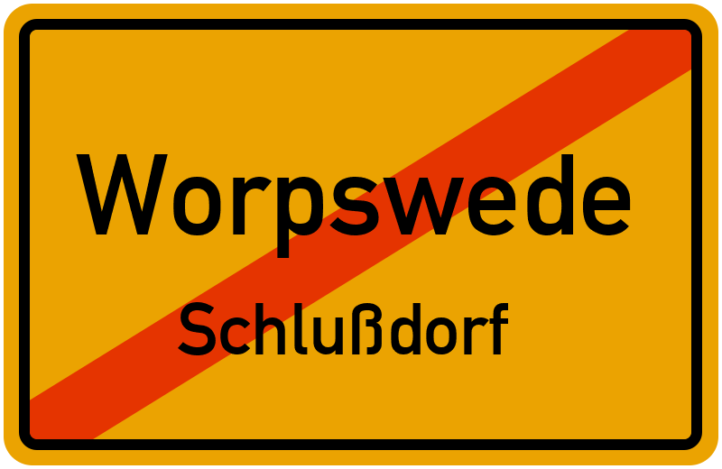 Ortsschild Worpswede