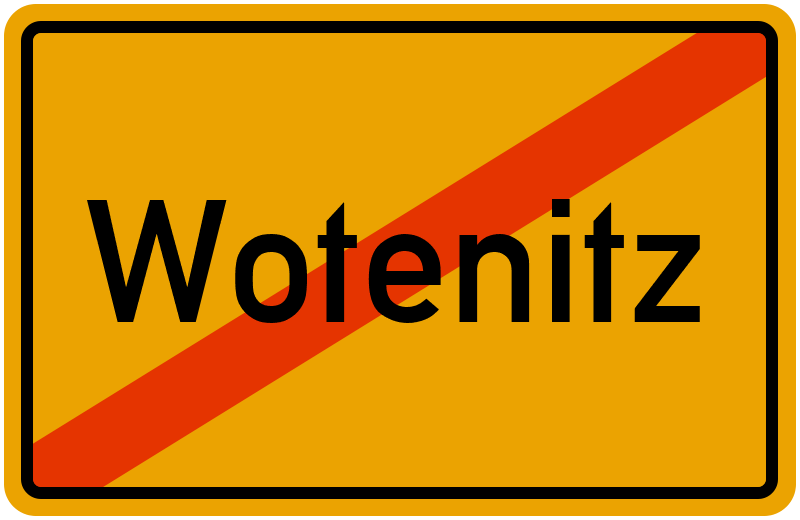 Ortsschild Wotenitz