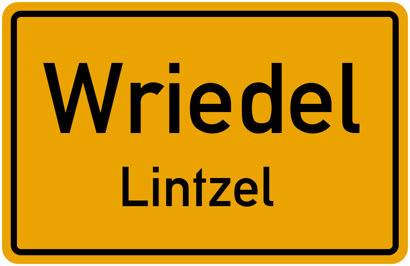 Ortsschild Wriedel