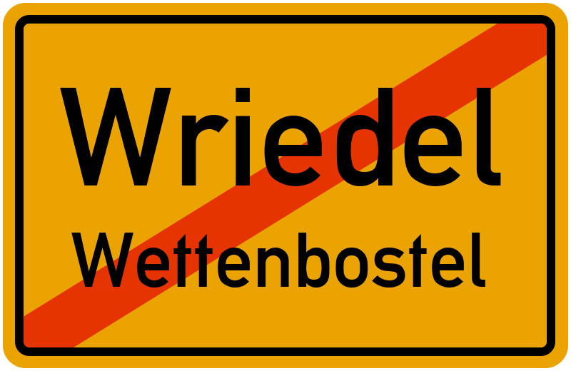 Ortsschild Wriedel