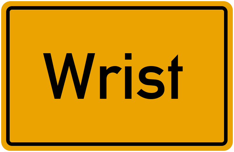 Ortsschild Wrist