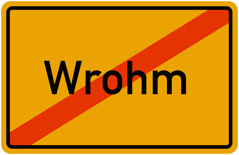 Ortsschild Wrohm