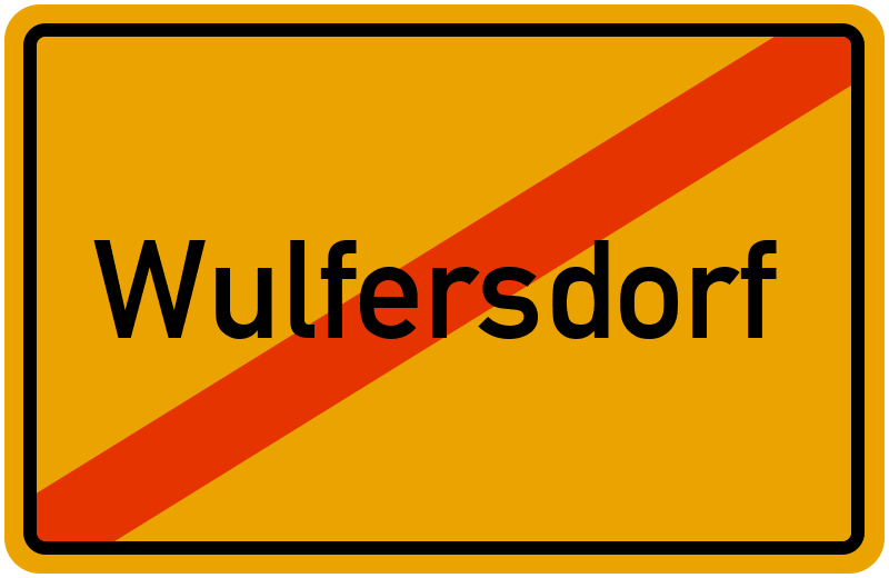 Ortsschild Wulfersdorf