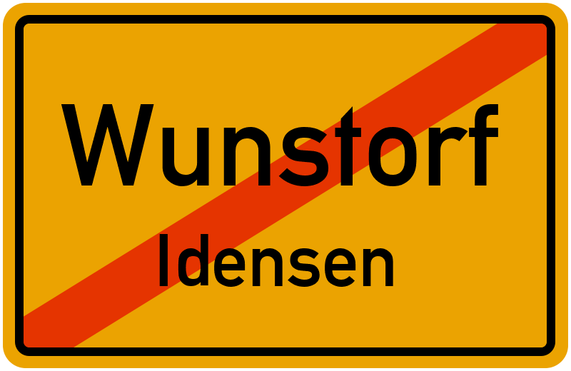 Ortsschild Wunstorf