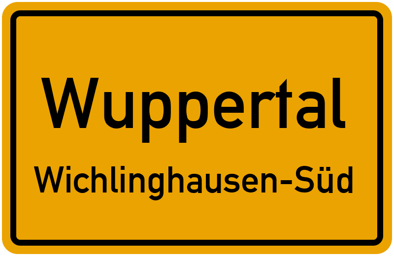 Ortsschild Wuppertal