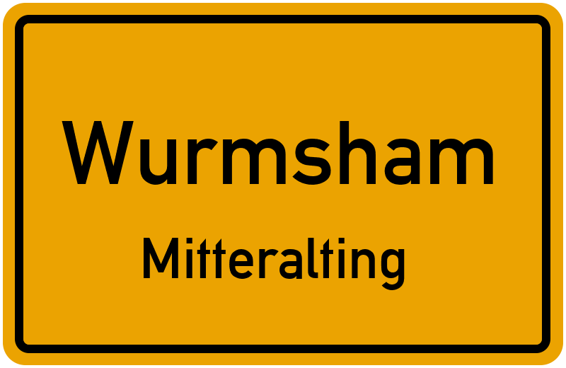 Ortsschild Wurmsham