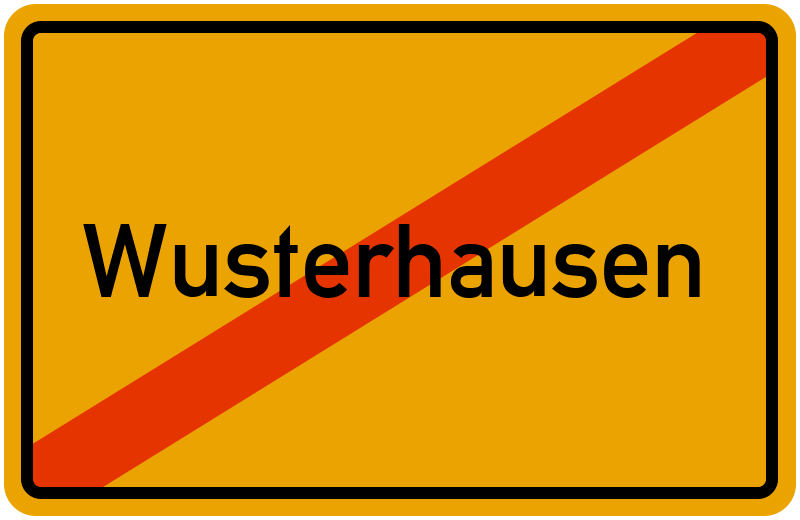Ortsschild Wusterhausen