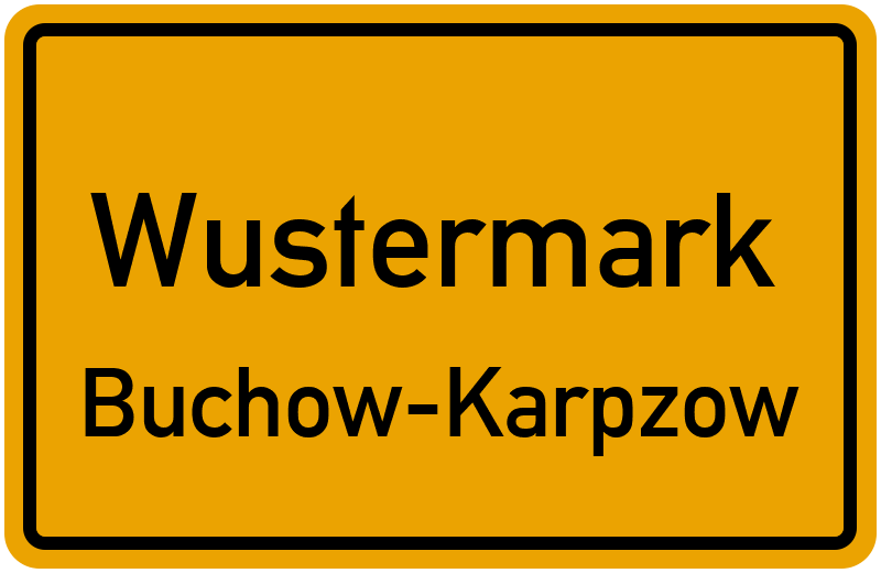 Ortsschild Wustermark