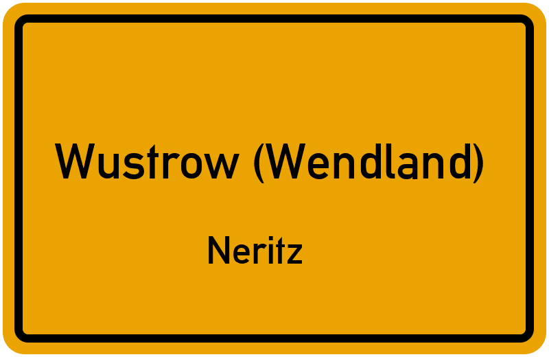 Ortsschild Wustrow (Wendland)