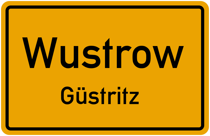 Ortsschild Wustrow