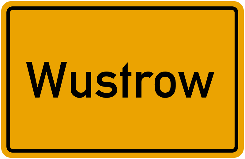 Ortsschild Wustrow