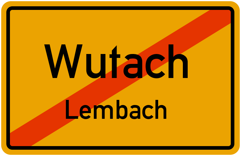 Ortsschild Wutach