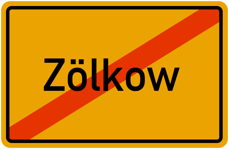 Ortsschild Zölkow