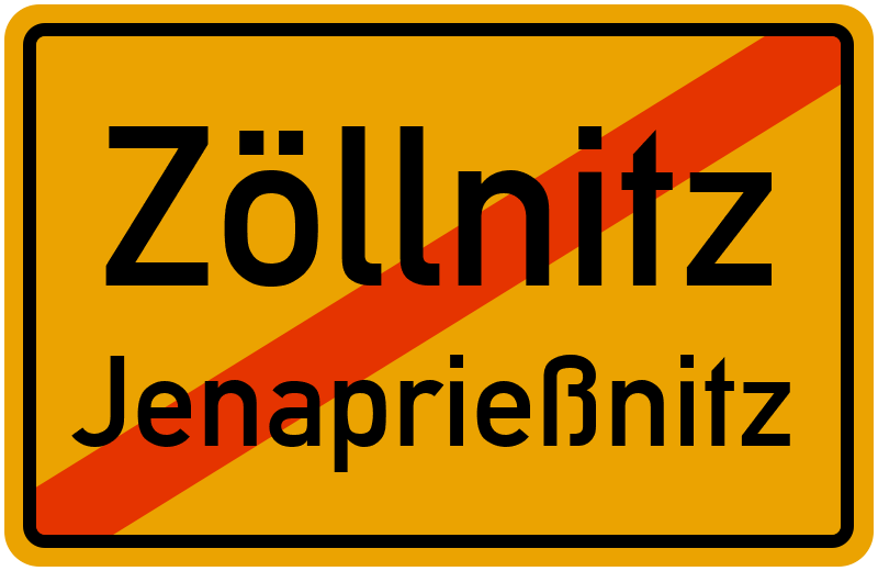 Ortsschild Zöllnitz
