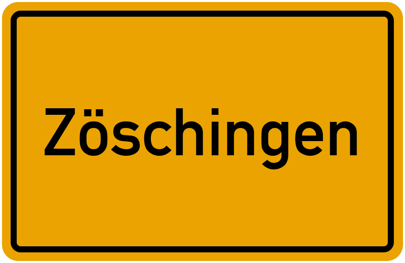 Ortsschild Zöschingen