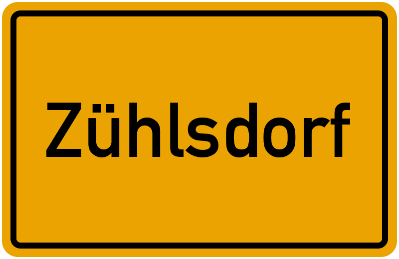 Ortsschild Zühlsdorf
