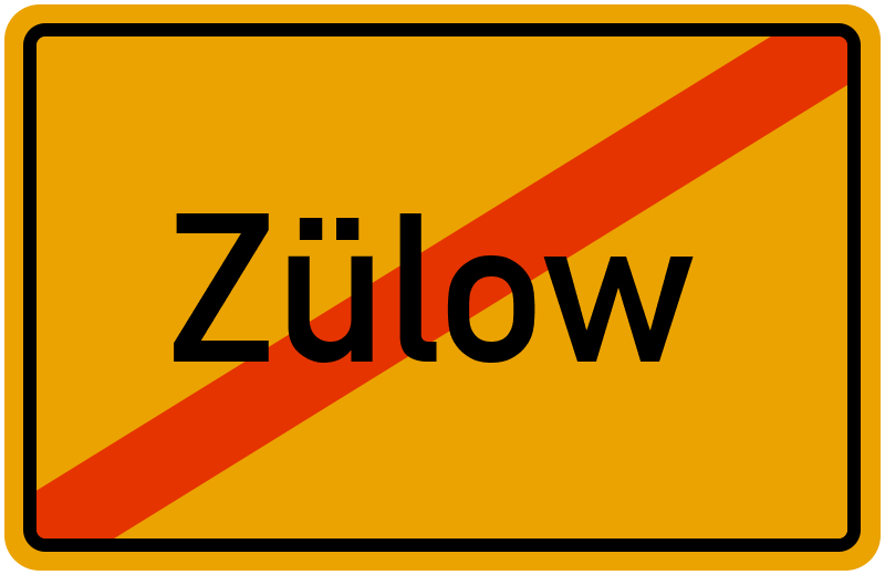 Ortsschild Zülow