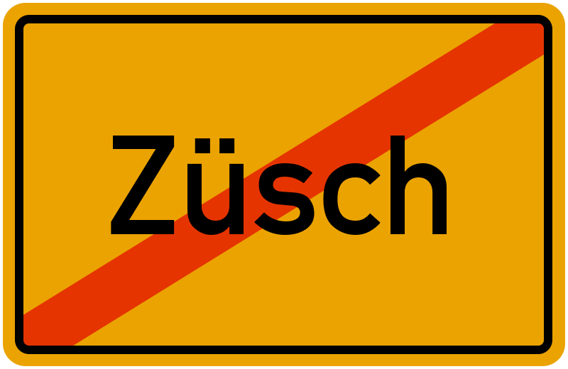 Ortsschild Züsch