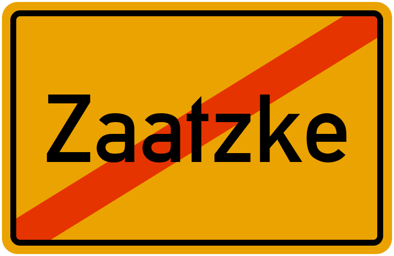 Ortsschild Zaatzke