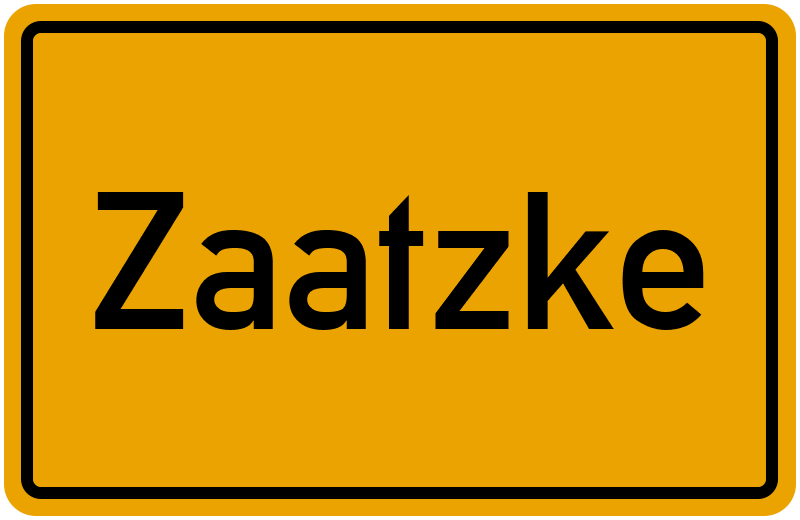 Ortsschild Zaatzke