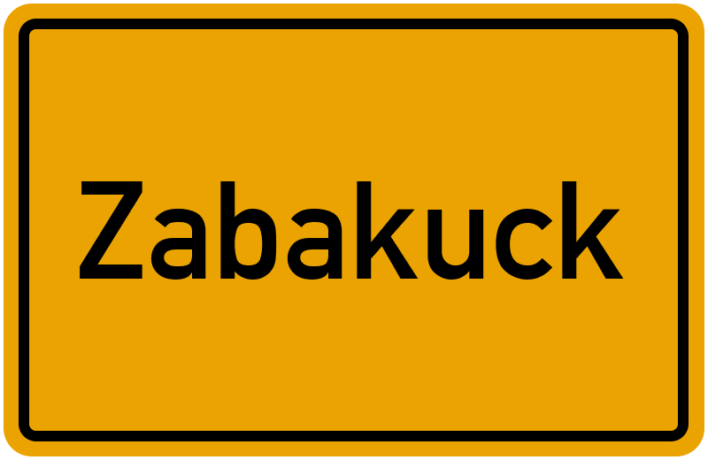 Ortsschild Zabakuck