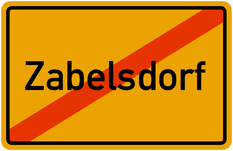 Ortsschild Zabelsdorf