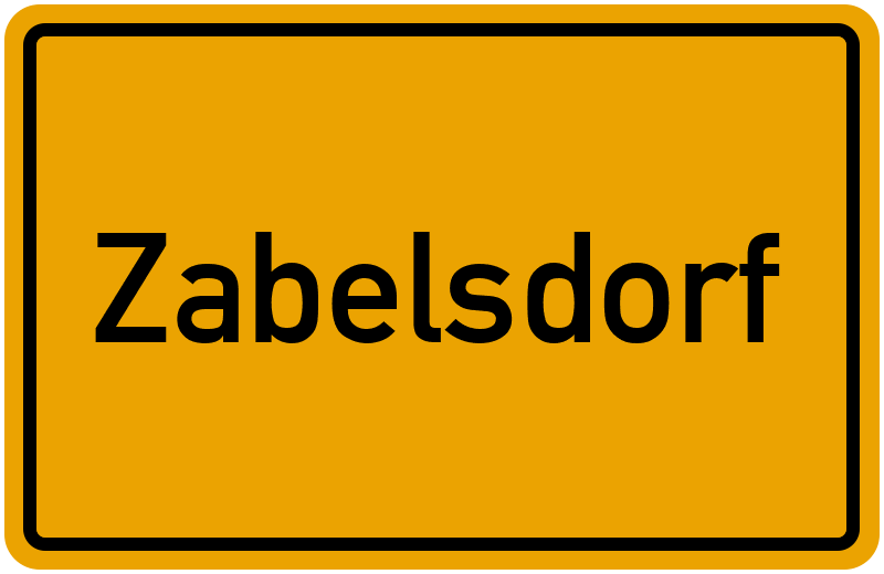 Ortsschild Zabelsdorf