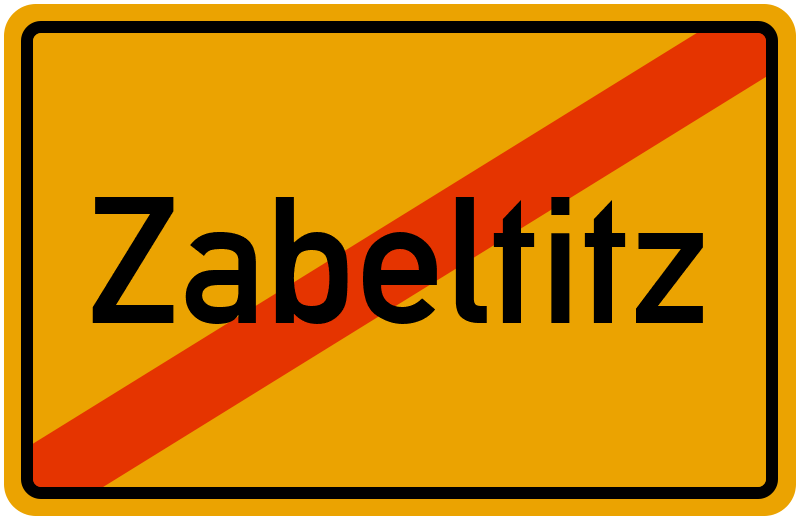 Ortsschild Zabeltitz