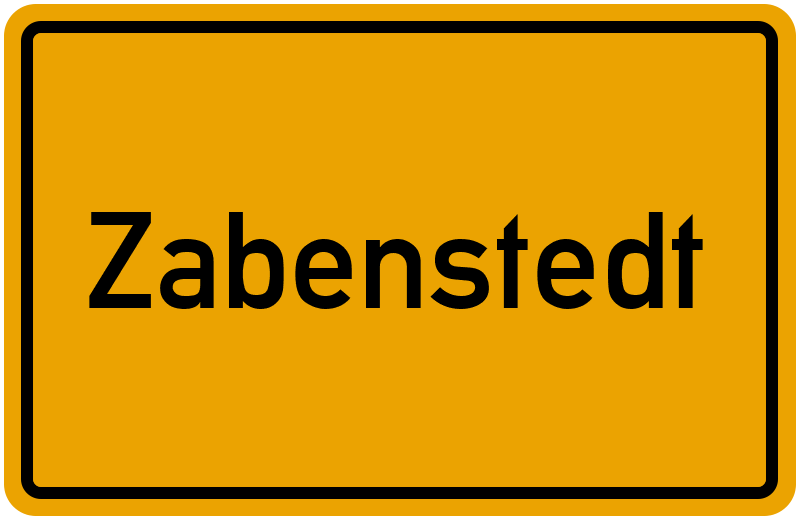 Ortsschild Zabenstedt
