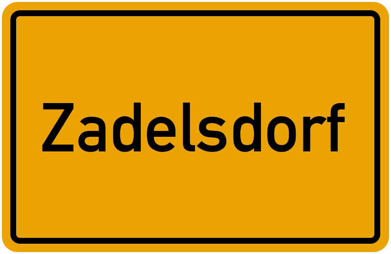 Ortsschild Zadelsdorf