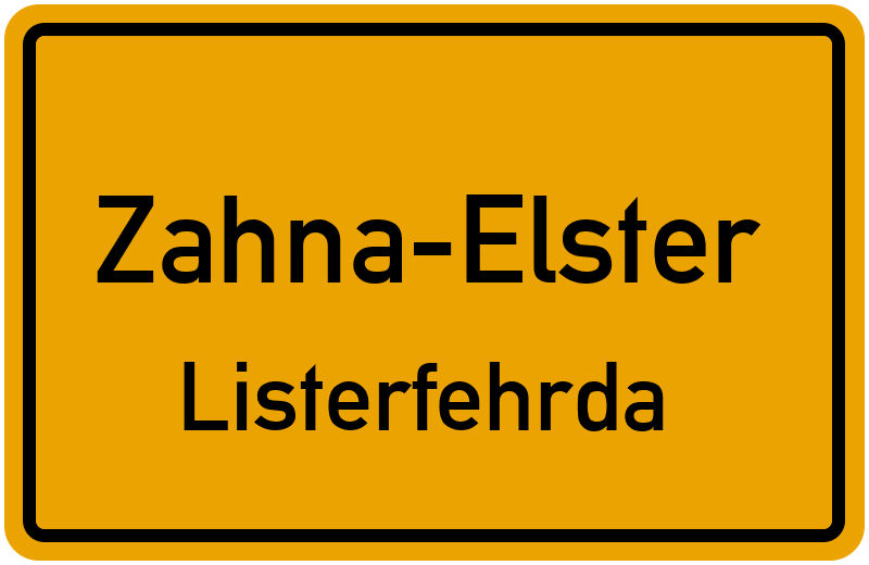 Ortsschild Zahna-Elster