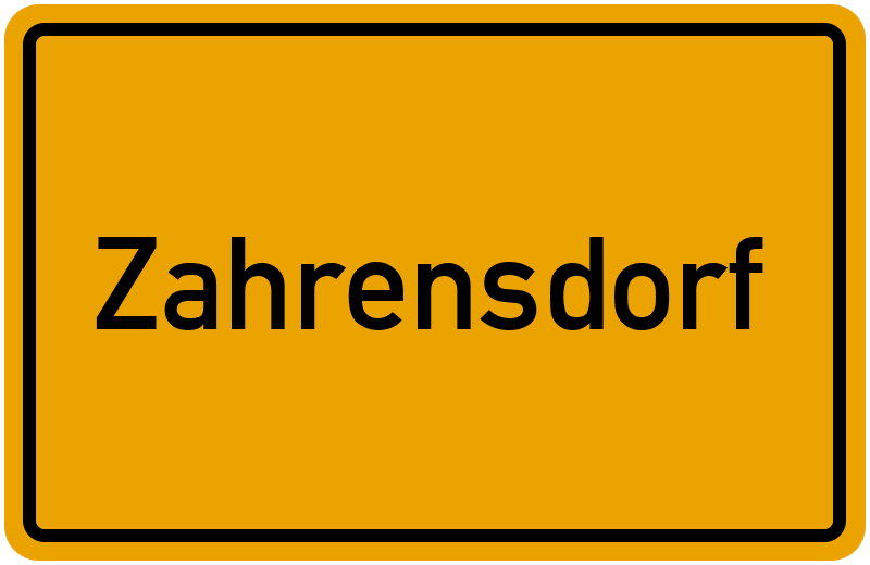 Ortsschild Zahrensdorf