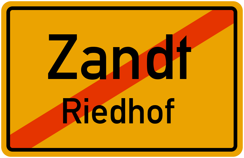 Ortsschild Zandt