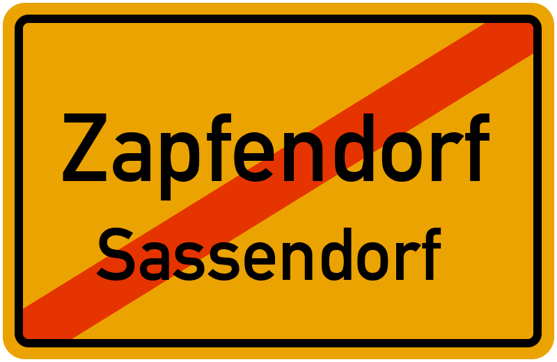Ortsschild Zapfendorf