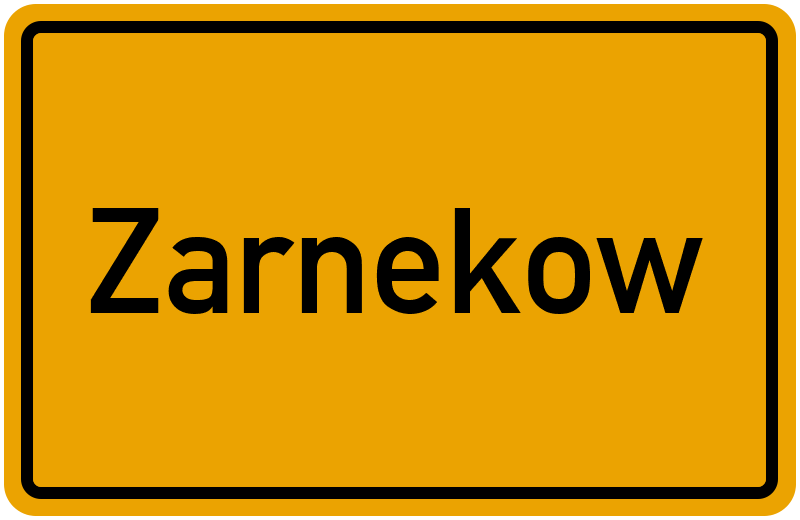 Ortsschild Zarnekow