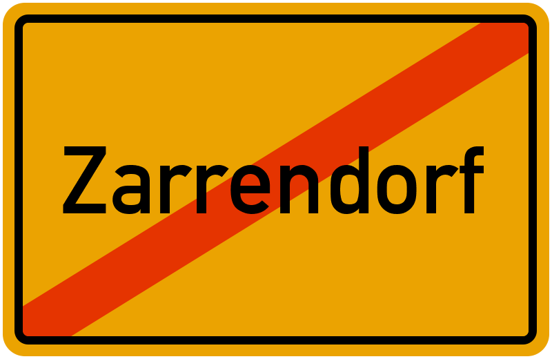 Ortsschild Zarrendorf