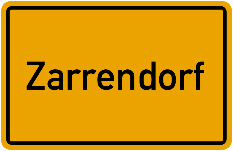 Ortsschild Zarrendorf