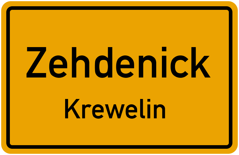 Ortsschild Zehdenick