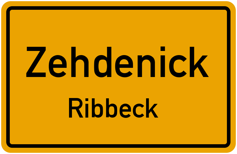 Ortsschild Zehdenick