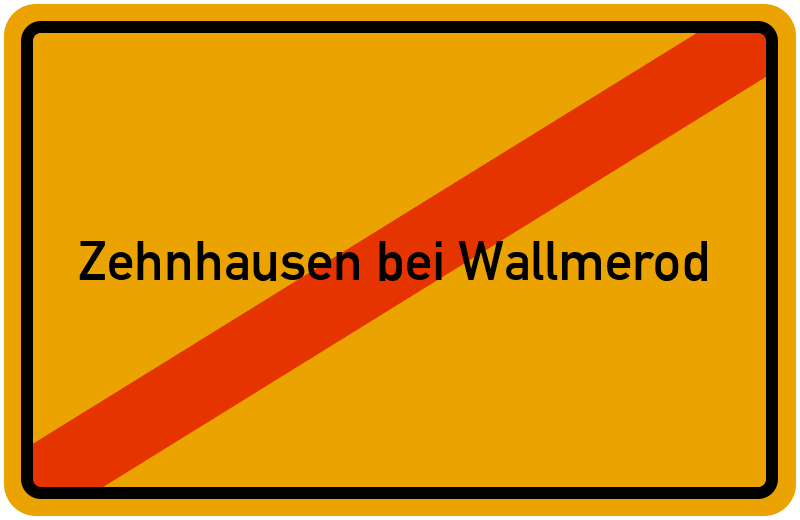 Ortsschild Zehnhausen bei Wallmerod