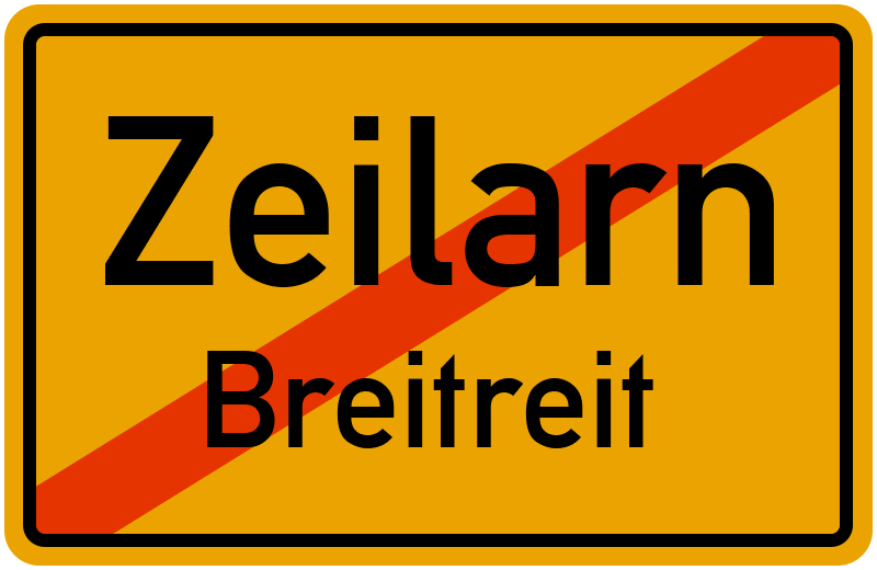 Ortsschild Zeilarn