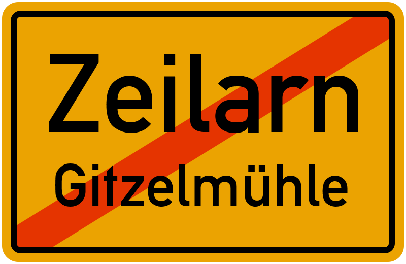 Ortsschild Zeilarn