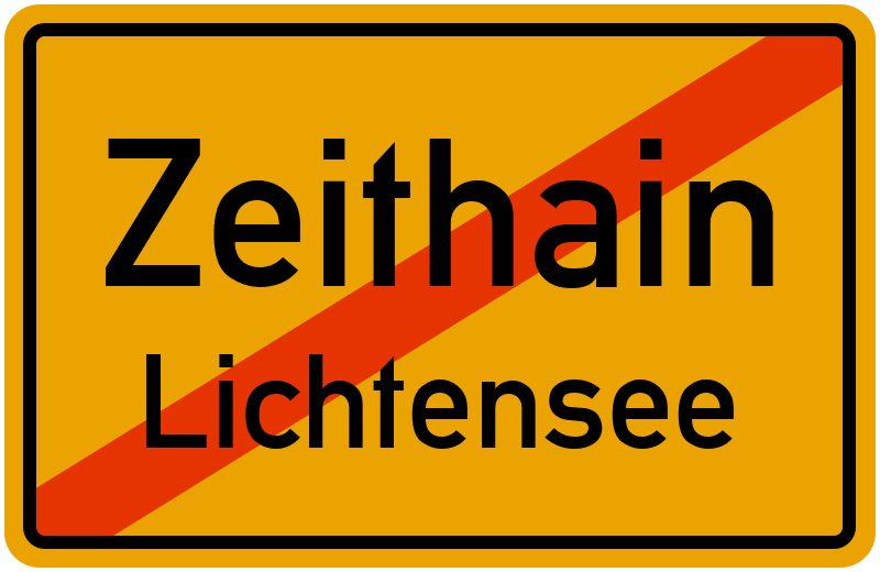 Ortsschild Zeithain