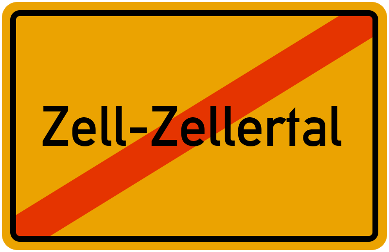 Ortsschild Zell-Zellertal