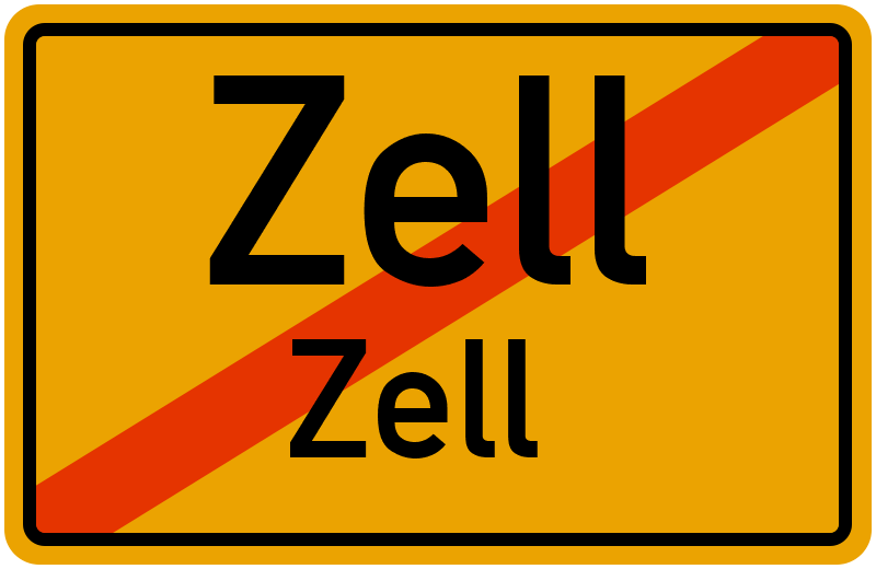 Ortsschild Zell