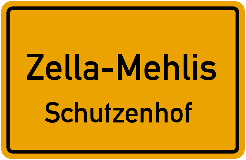 Ortsschild Zella-Mehlis