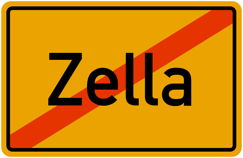 Ortsschild Zella