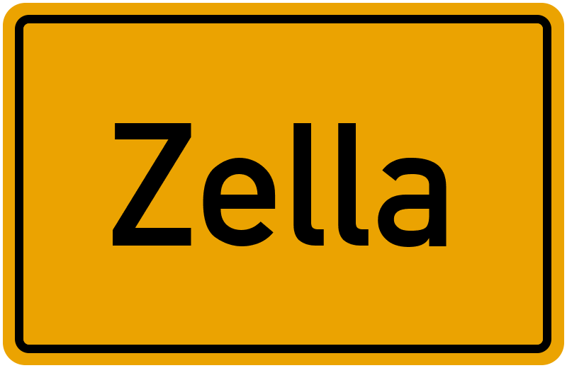 Ortsschild Zella