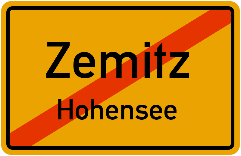 Ortsschild Zemitz