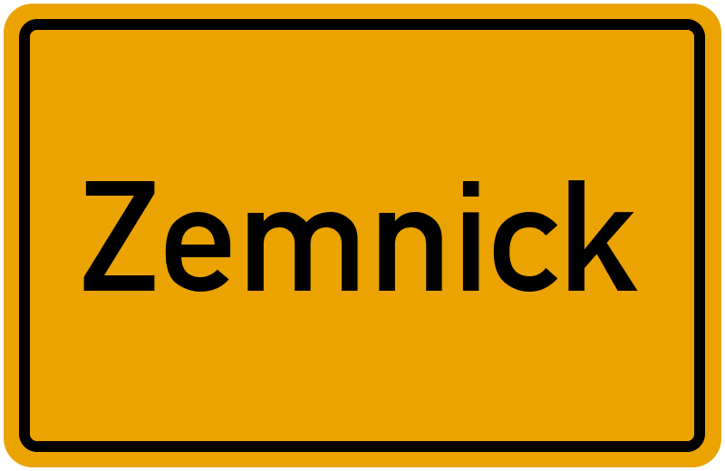 Ortsschild Zemnick